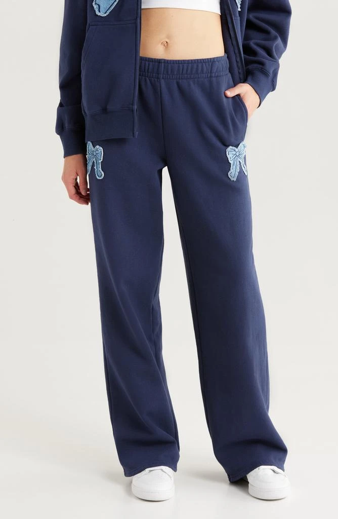 PacSun Denim Applique Baggy Sweatpants