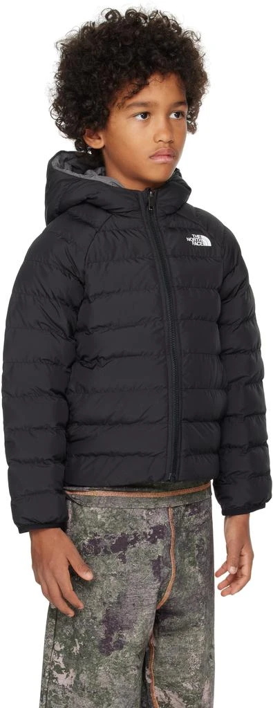 The North Face Little Kids Black 
Gray Perrito Hooded Reversible Jacket 2