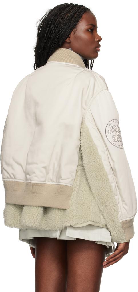 Sacai Gray Spiewak & Gonz Edition Multi Patch Bomber Jacket