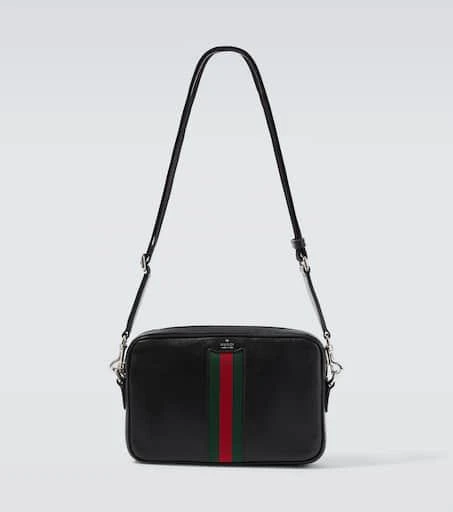 Gucci Web Trademark Small leather crossbody bag