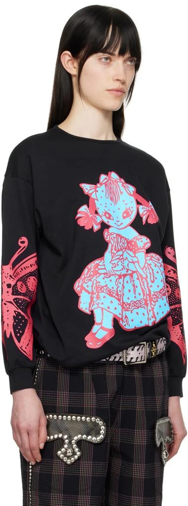 CHOPOVA LOWENA Black Dotty Oversized Jersey T-shirt 2