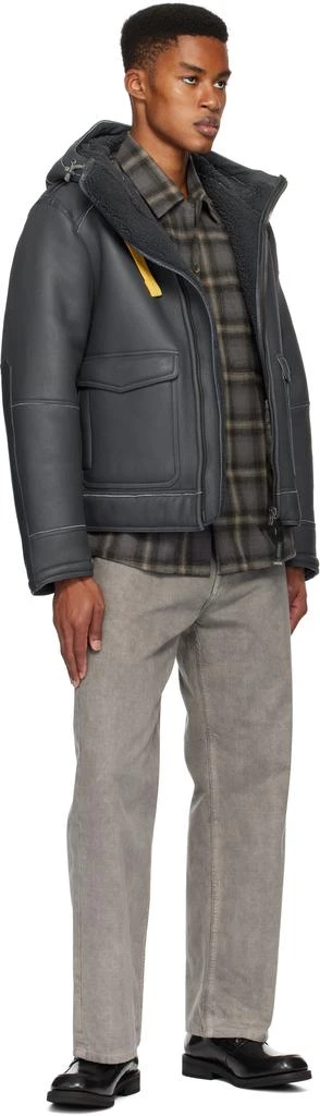 Parajumpers Black Elton Special Leather Jacket 4