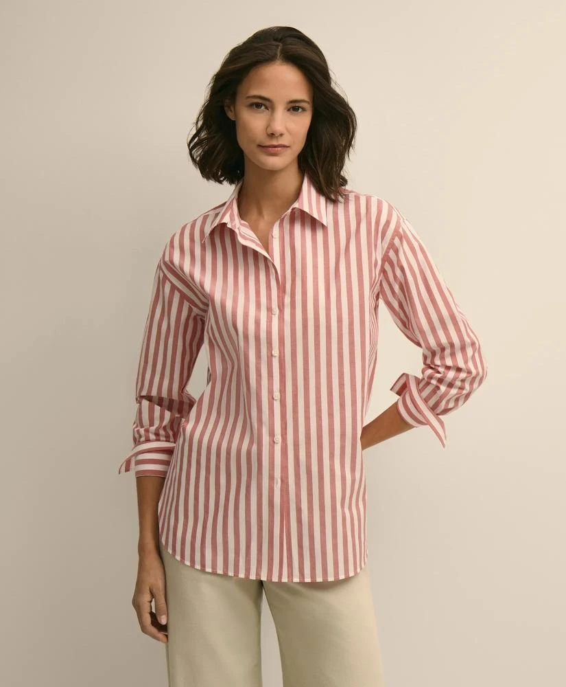 Brooks Brothers Oversized Cotton Pinstripe Shirt