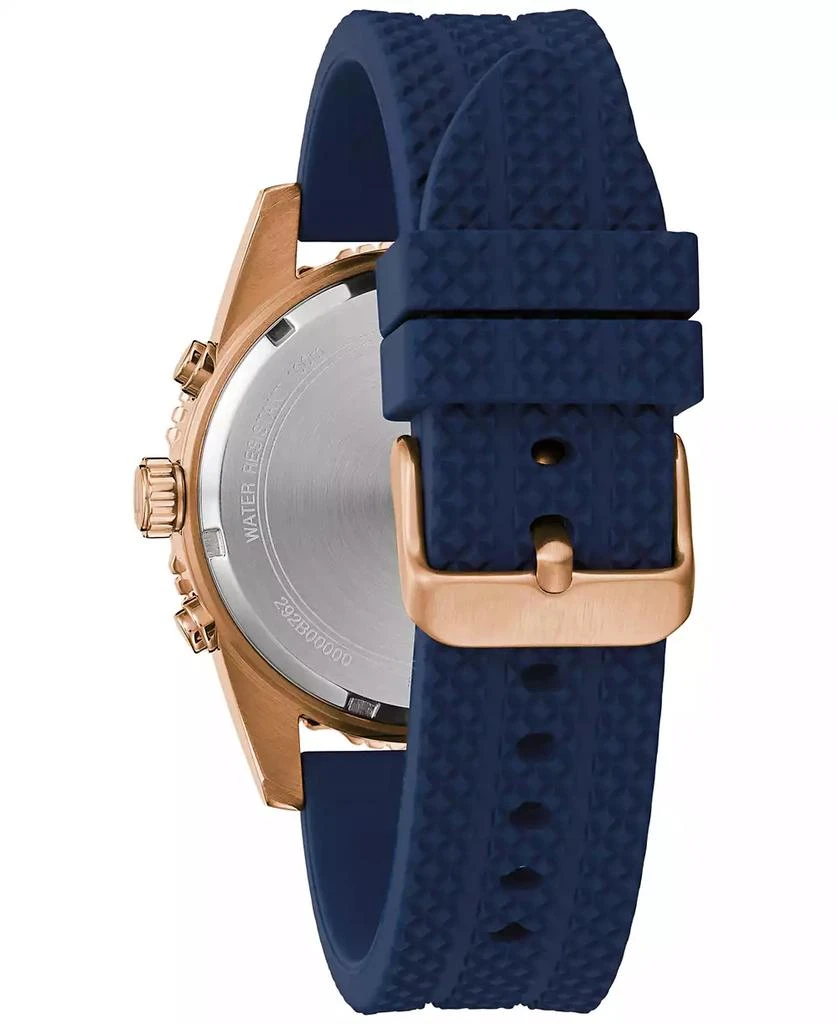Bulova Men's Chronograph Classic Navy Silicone Strap Watch 43mm 3
