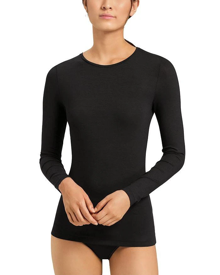 Hanro Cotton Seamless Long Sleeve Top 1