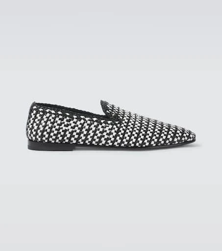 Dolce 
Gabbana Woven leather slip-on shoes 1