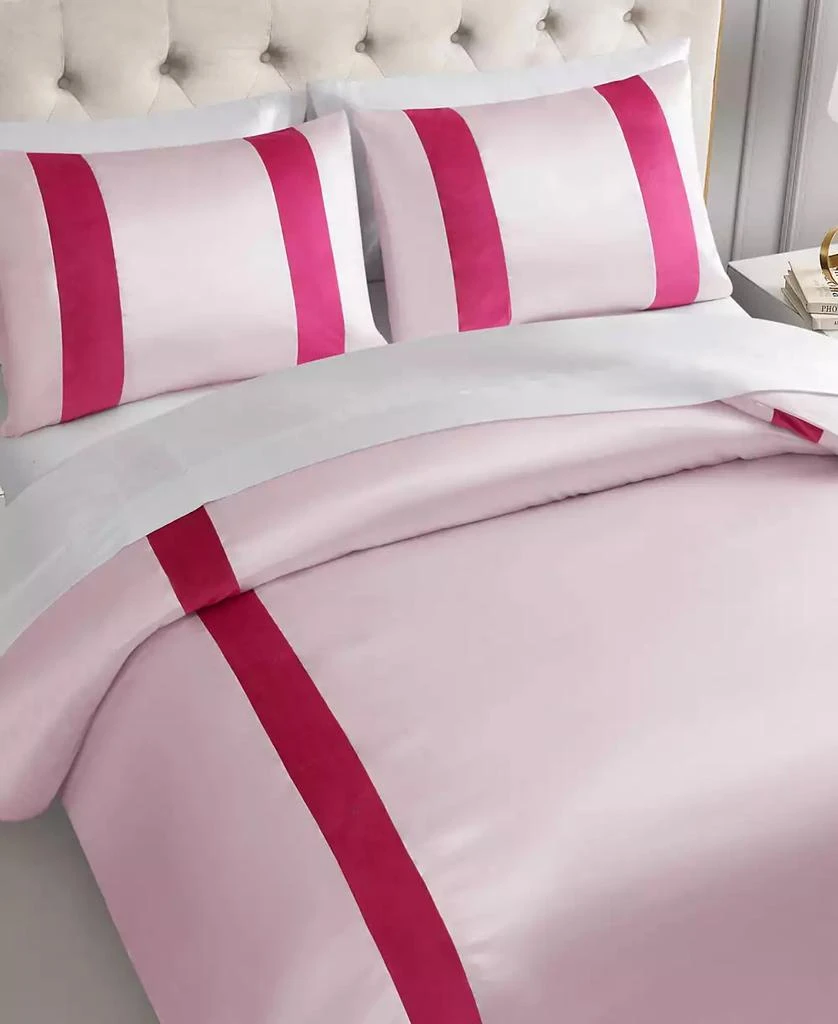 Juicy Couture Velvet Stripe on Satin 3-Pc. Duvet Cover Set 3