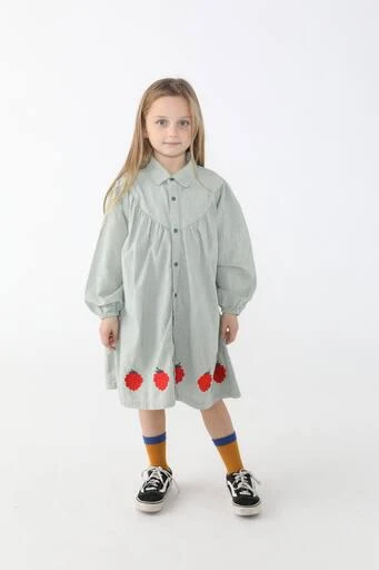 Tinycottons Raspberries checked cotton dress 5