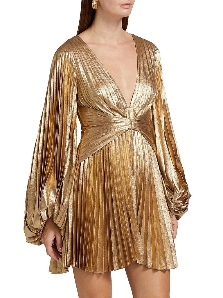 Acler Women's Geneva Metallic Minidress - Gold - Size 4