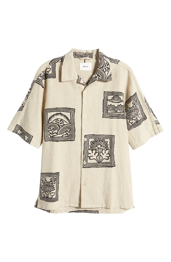 NN07 Ole 5396 Linen Blend Camp Shirt 6