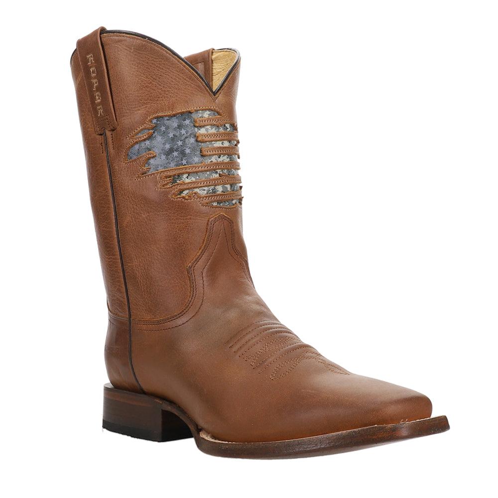 Roper America Rules Patriotic Square Toe Cowboy Boots