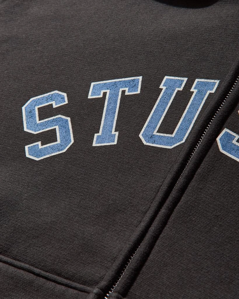 STUSSY Men's Faded Graphic Zip Hoodie Washed Black 3