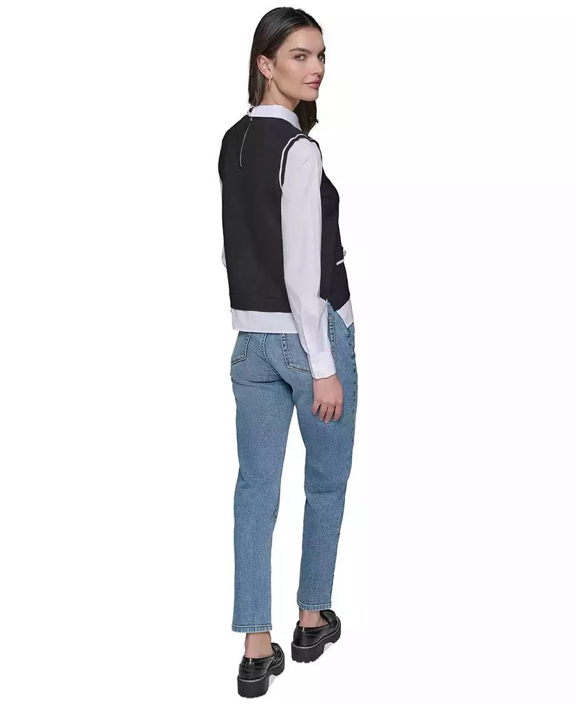 Karl Lagerfeld Paris Women's Layered-Look Sweater 6