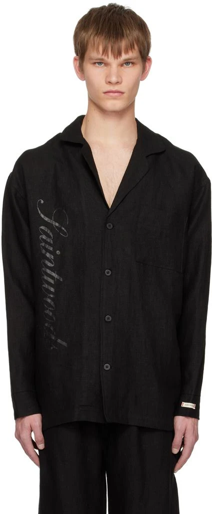 Saintwoods Black Patch Pocket Shirt 1