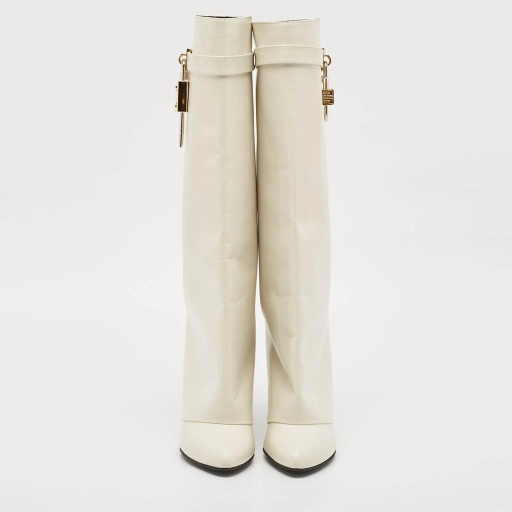 Givenchy Givenchy White Leather Shark Lock Knee Length Boots Size 39 3