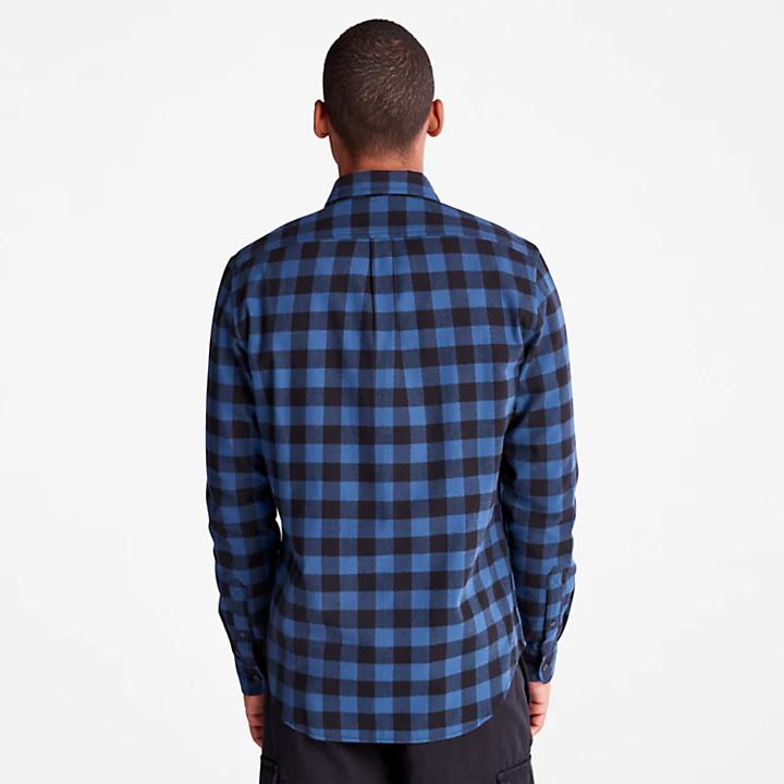 Timberland Men's Nashua River Long-Sleeve Flannel Check Shirt  in Blue