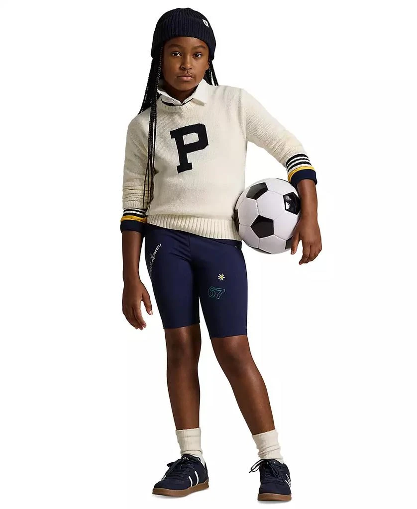 Ralph Lauren Big Girls Cotton Letterman Sweater 4