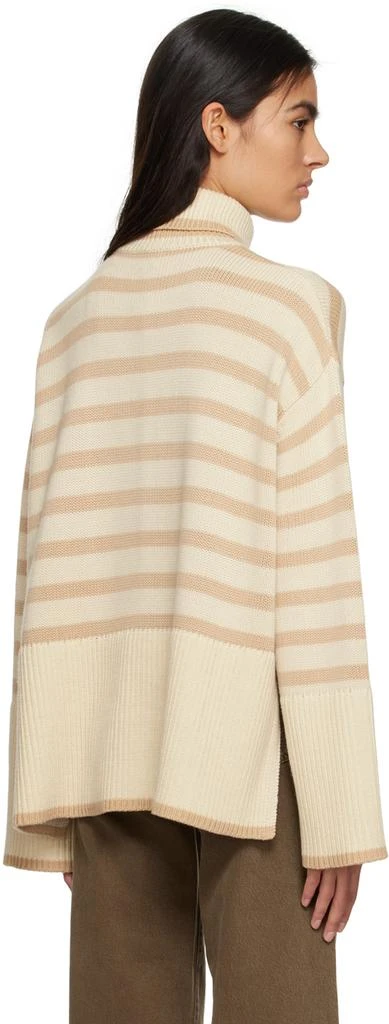 Totême Beige Striped Turtleneck 3