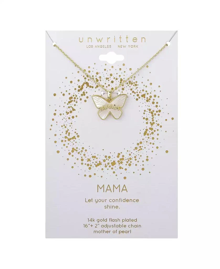 Unwritten Mother of Pearl Butterfly Mama Necklace 6