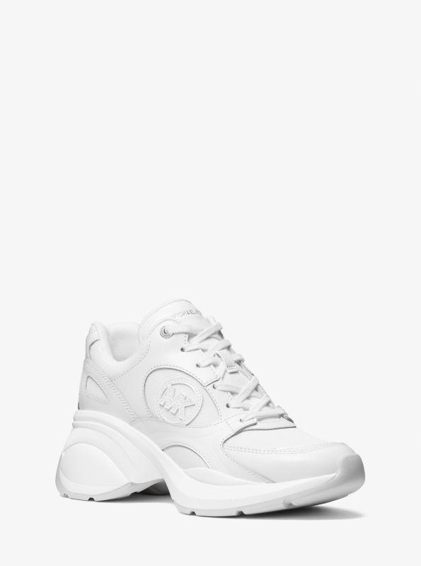 Michael Kors Zuma Leather and Mesh Trainer