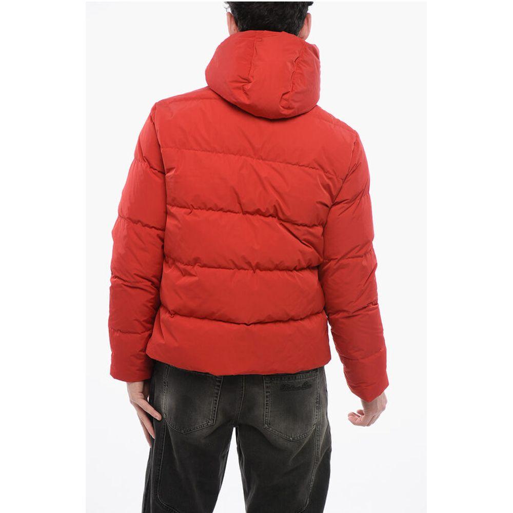 ASPESI Hooded Quilted Down Jacket with Front Men's Zip