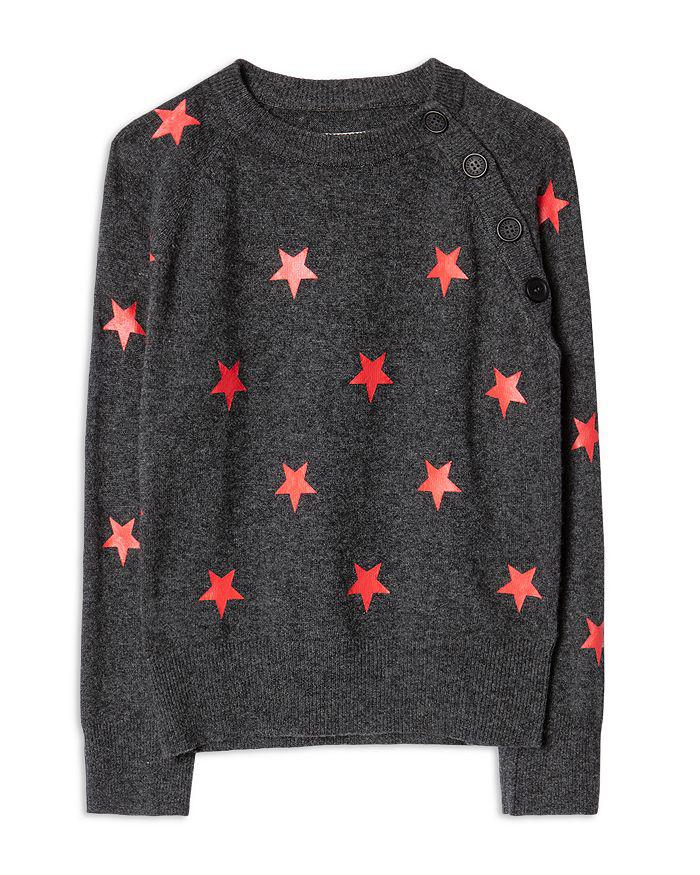 Zadig&Voltaire Girls' Ava Star Sweater - Little Kid, Big Kid