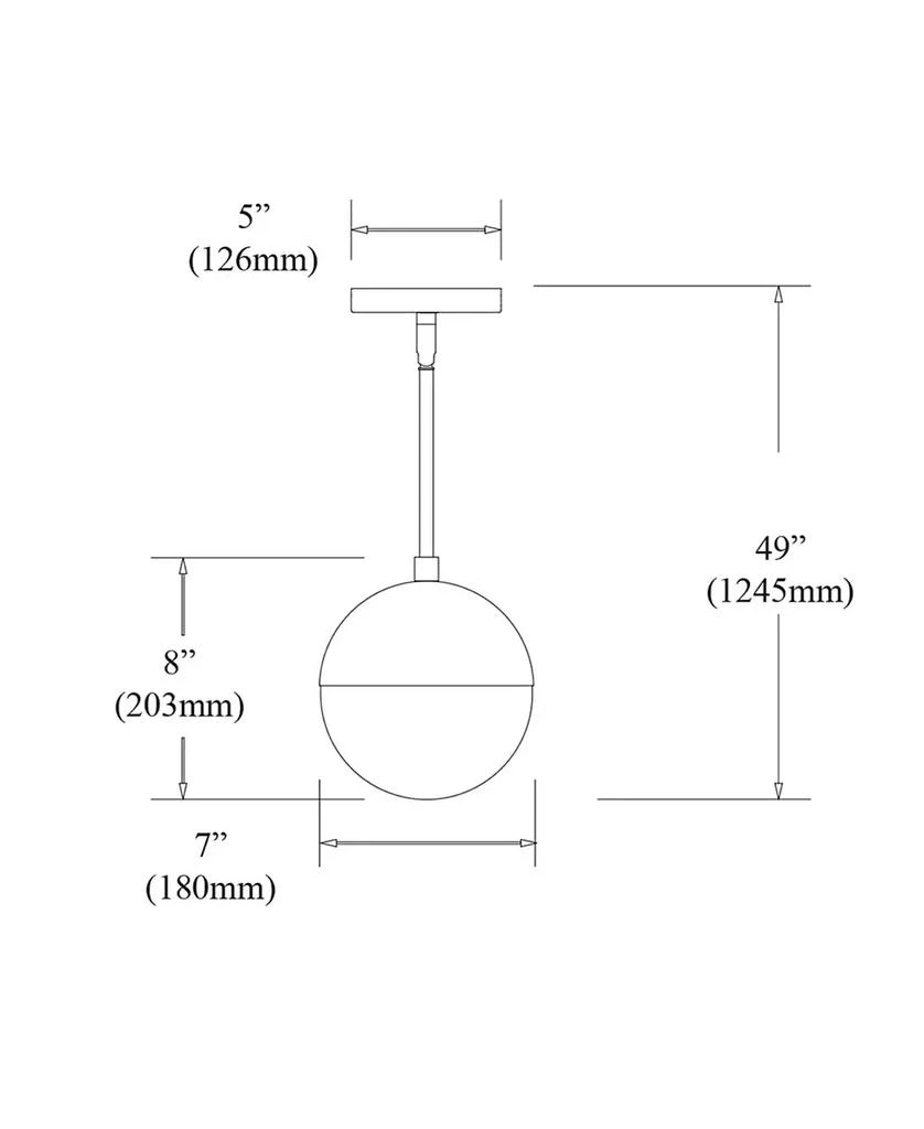 Dainolite 8" Metal Dayana Pendant 2