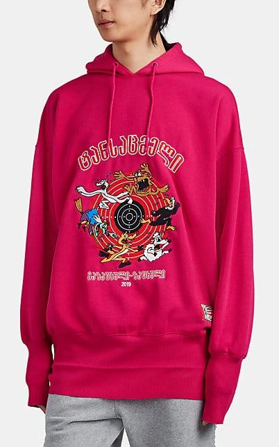 Vetements Cartoon-Bullseye Jersey Fleece Oversized Hoodie 1