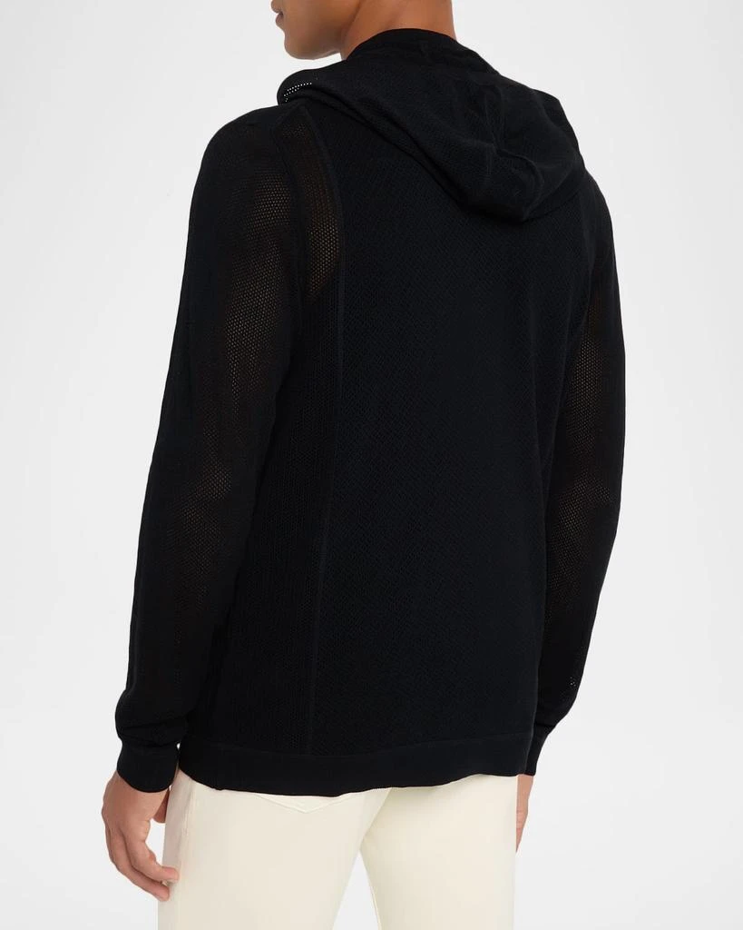 John Varvatos Men's Lazo Cotton-Mesh Sweater Hoodie 3