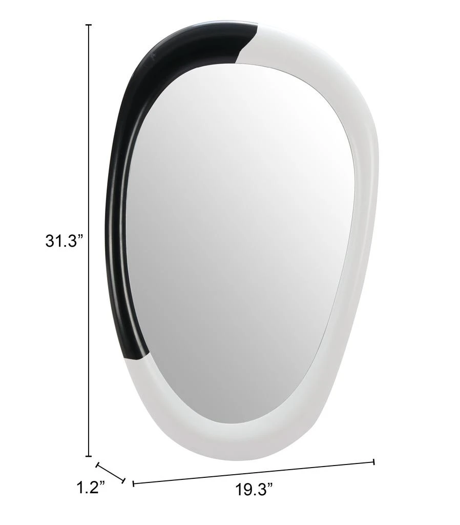 Hivvago Muna Mirror White 
Black 3