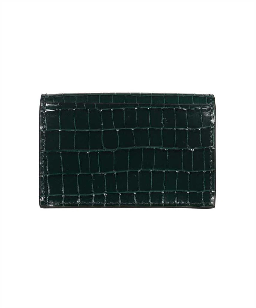 Tom Ford Tom ford t line glossy printed croc card holder 2