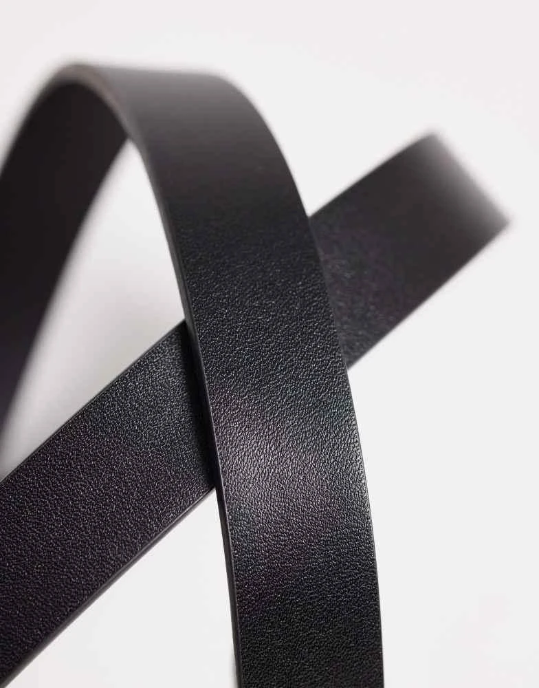 JJXX JJXX skinny belt with circle buckle in black 2