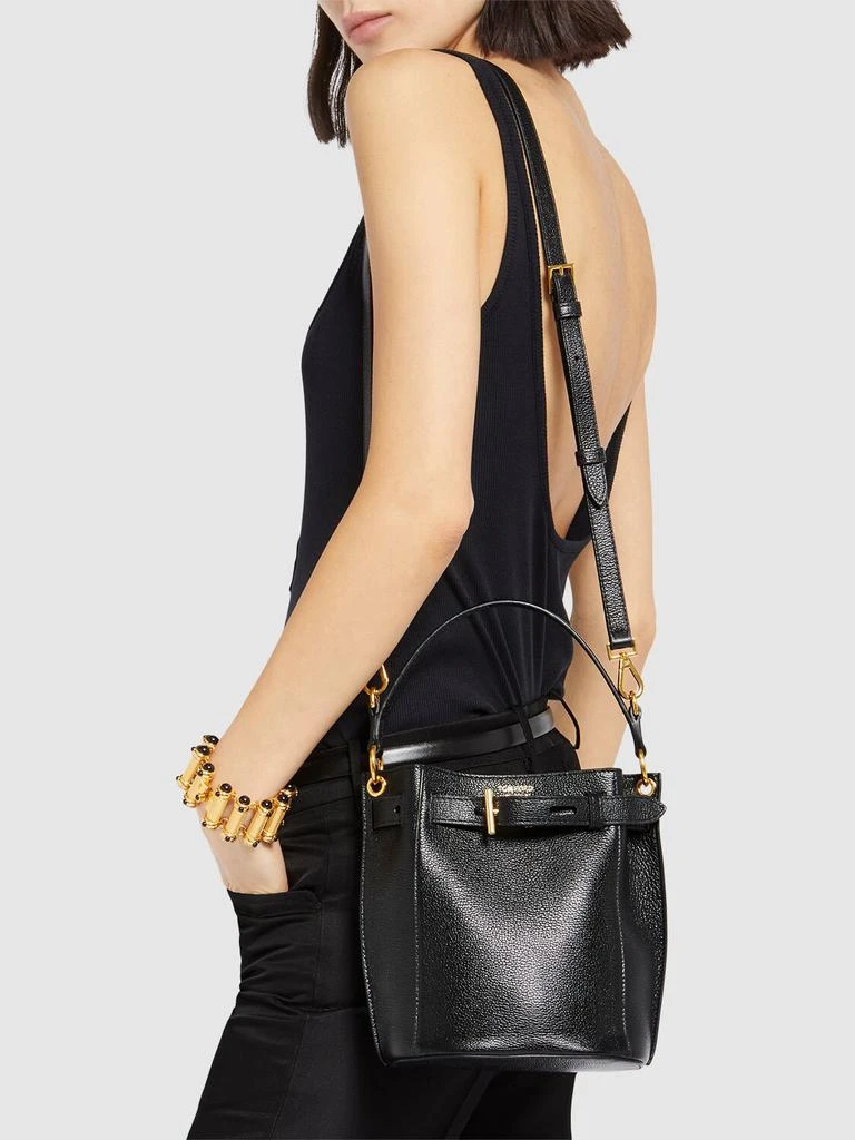 Tom Ford Mini Audrey Grain Leather Bucket Bag 2