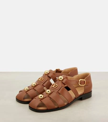 Valentino VLogo Signature leather fisherman sandals 4