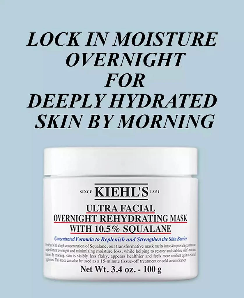 Kiehl's Since 1851 Ultra Facial Overnight Hydrating Mask With 10.5% Squalane, 3.4 oz. 4