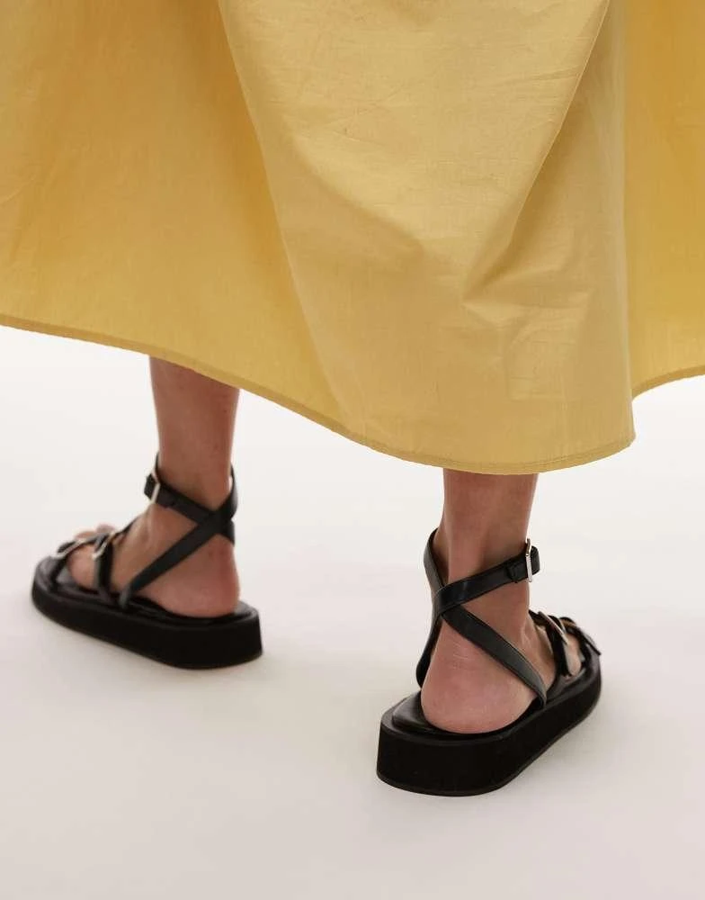 Topshop Topshop Jake buckle sandals in black 3