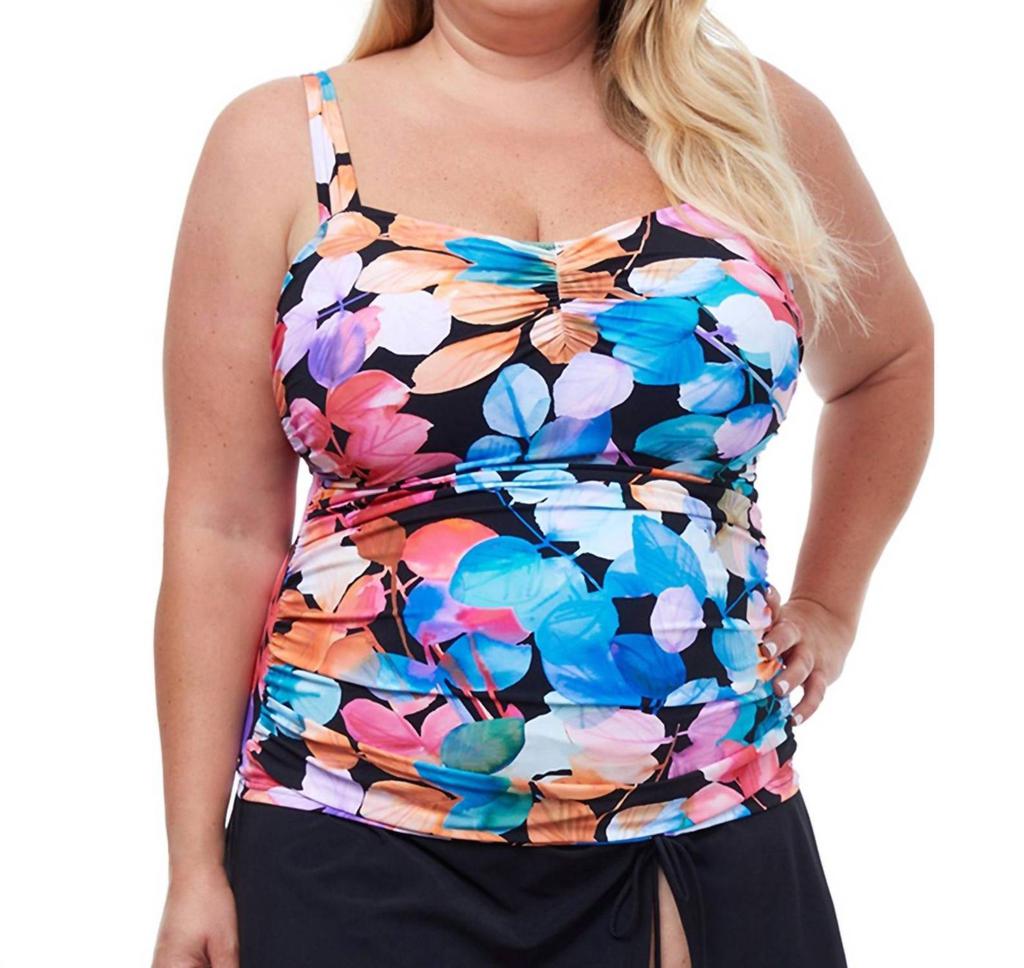 Profile by Gottex Plus Size Shirred Underwire Tankini Top