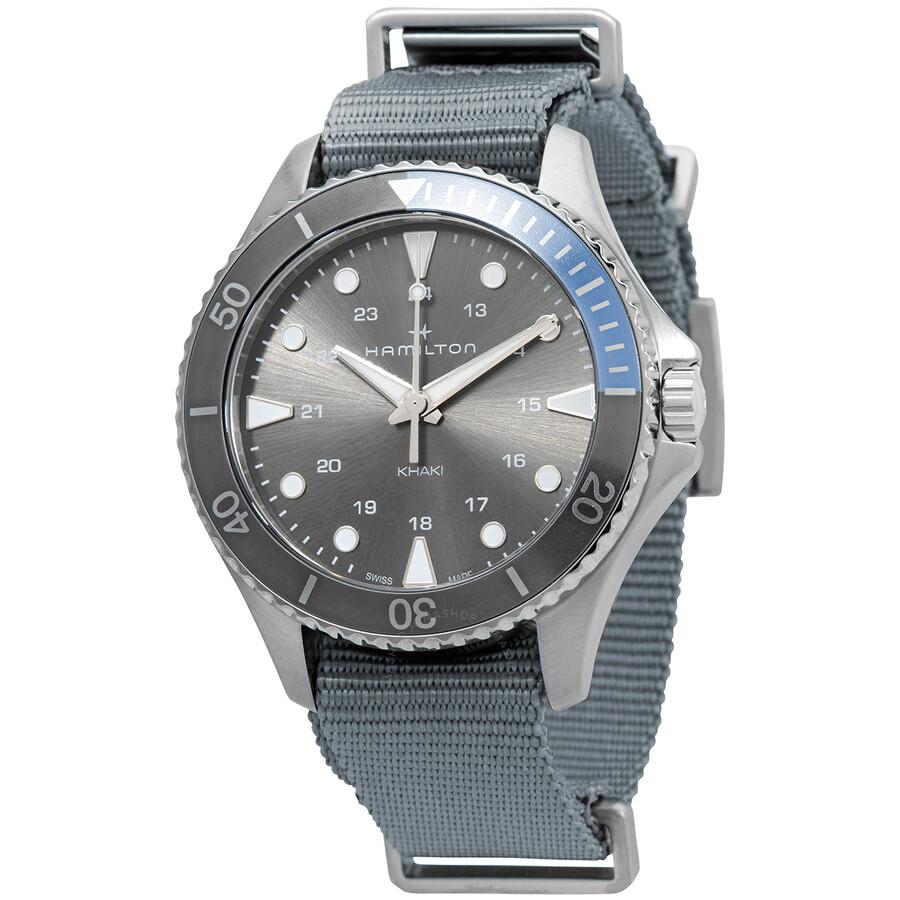 Hamilton Khaki Navy Scuba Quartz Grey Dial Men's Watch H82211981