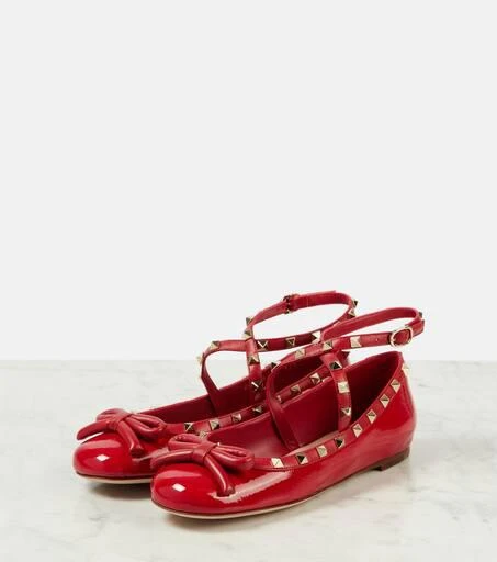 Valentino Rockstud leather ballet flats 5