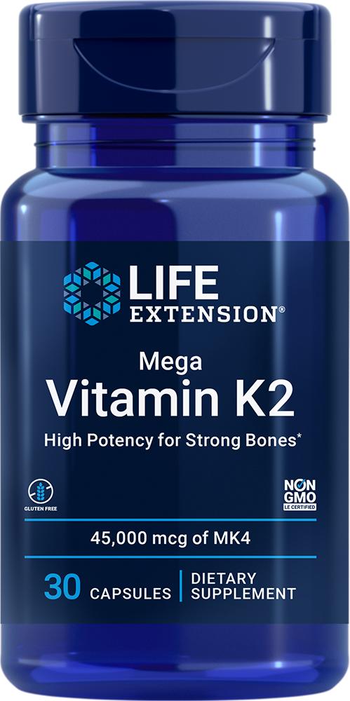 Life Extension Life Extension Mega Vitamin K2, 45 mg, 30 - 45000 mcg (45000 mcg (45 mg), 30 capsules)