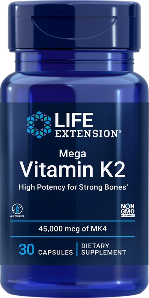 Life Extension Life Extension Mega Vitamin K2, 45 mg, 30 - 45000 mcg (45000 mcg (45 mg), 30 capsules) 1