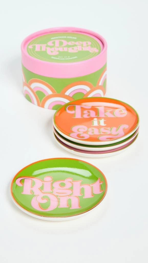 Jonathan Adler Deep Thoughts Coaster Set 4