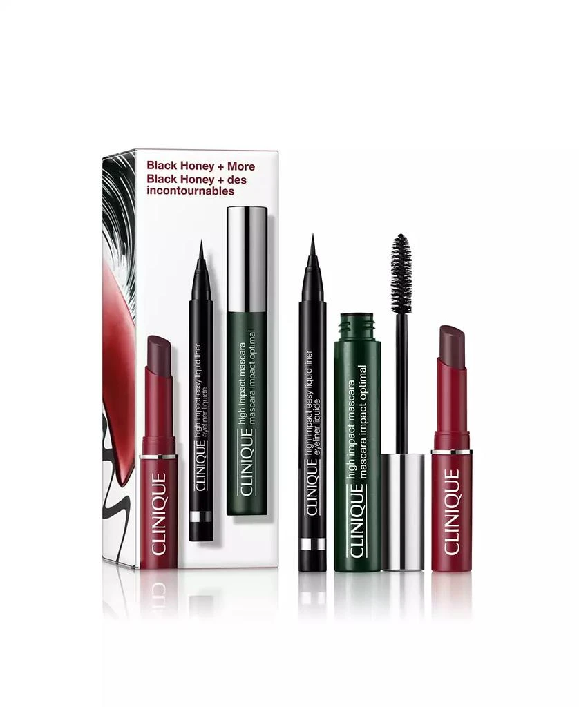 Clinique 3-Pc. Black Honey + More Lipstick, Mascara, and Eyeliner Makeup Gift Set 1