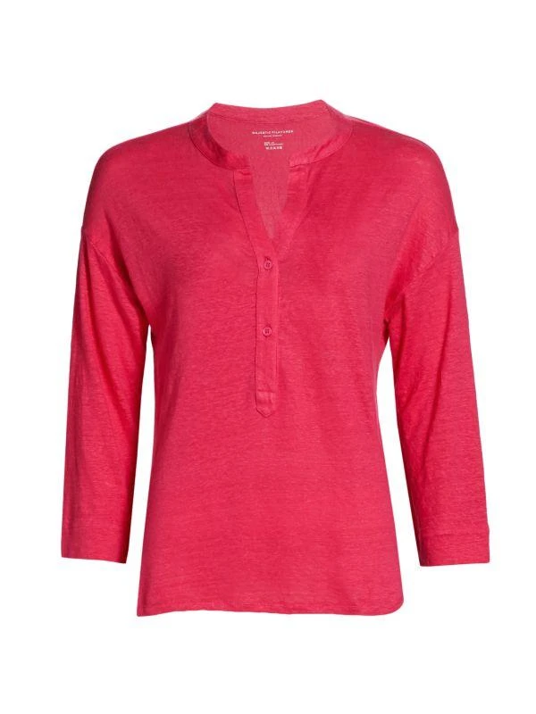 MAJESTIC FILATURES Linen Henley Shirt 6