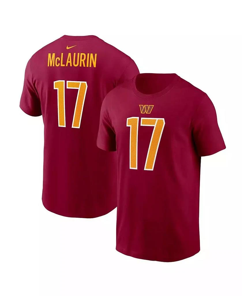 NIKE Men's Terry McLaurin Burgundy Washington Commanders Player Name and Number T-shirt 1