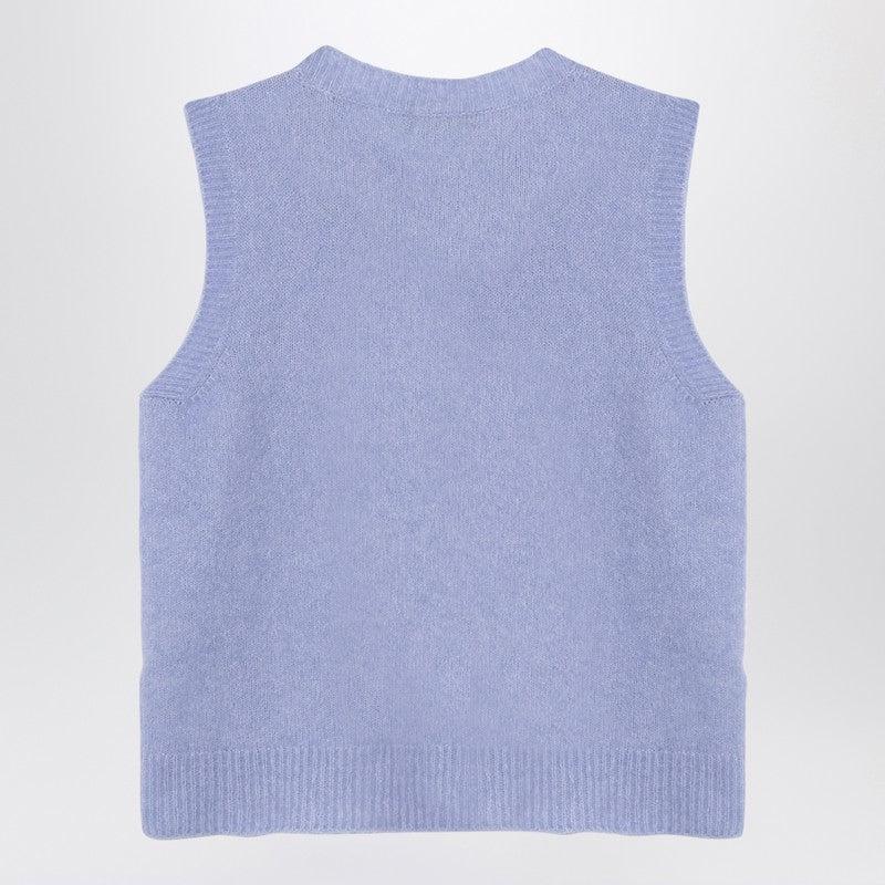 ROBERTO COLLINA Roberto Collina Light blue cashmere blend waistcoat