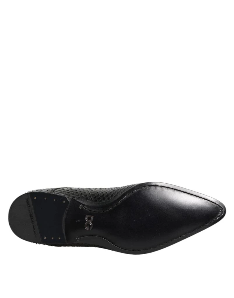 Dolce & Gabbana Dolce & Gabbana Black Exotic Leather Lace Up Derby Shoes 7