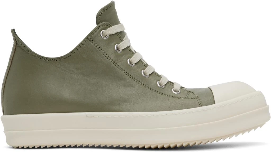 Rick Owens Green Hollywood Low Sneakers 1
