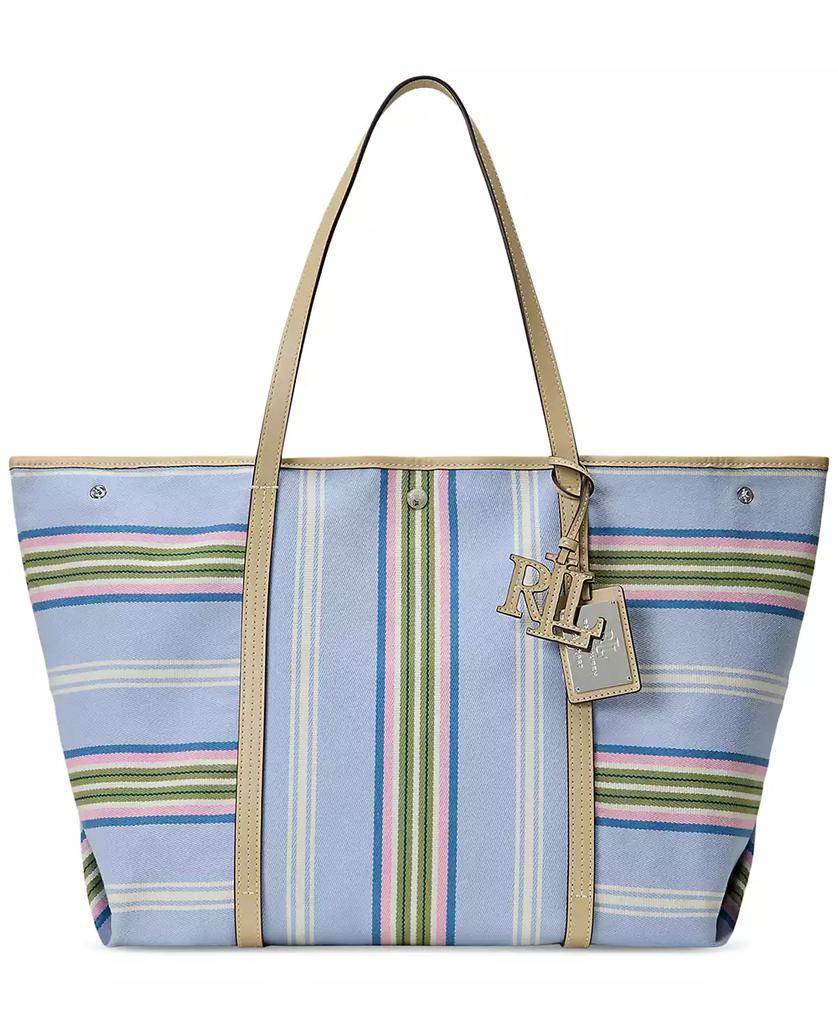 Ralph Lauren Striped Twill Extra-Large Emerie Tote