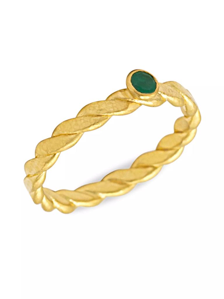 Gurhan Twist ​22K Yellow Gold & Emerald Ring